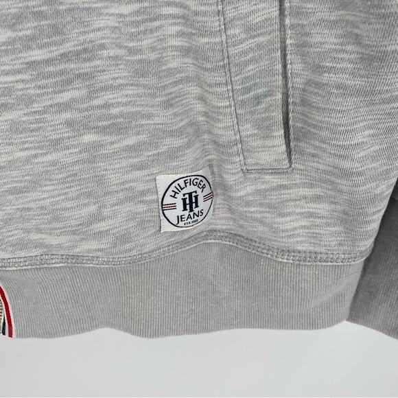 Tommy Hilfiger Jeans grey heather full zip sweatshirt size large - Picture 5 of 9